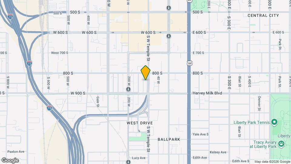 830 S West Temple Map and Location Details