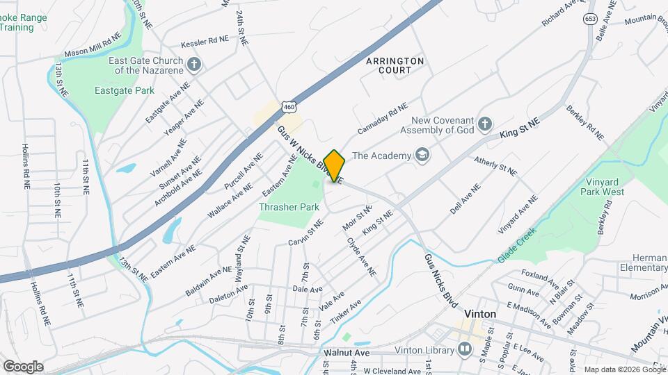 891 Old Vinton Mill Rd NE Unit B, Unit Unit B Map and Location Details