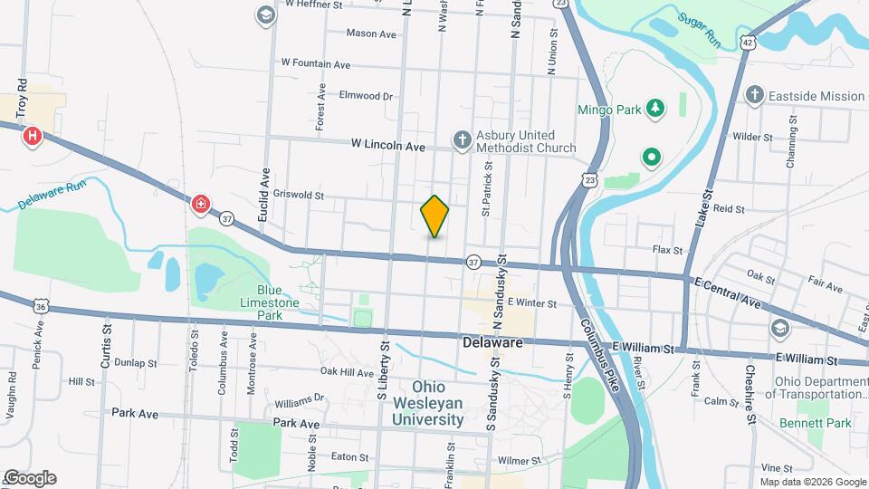 102 N Washington St Map and Location Details