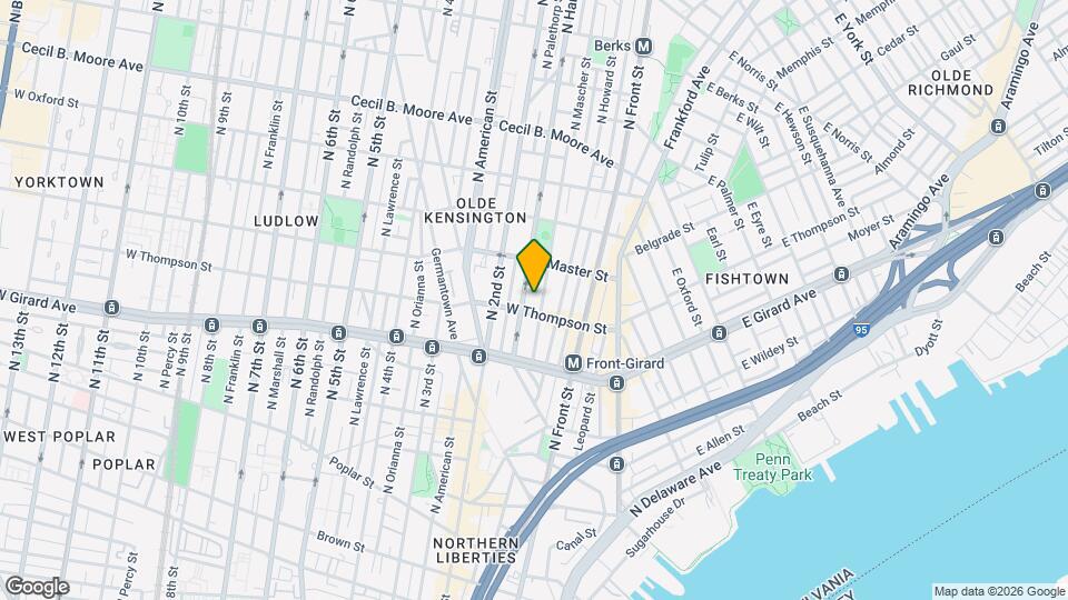 1326 N Mascher St Mapa y Detalles de la Ubicación