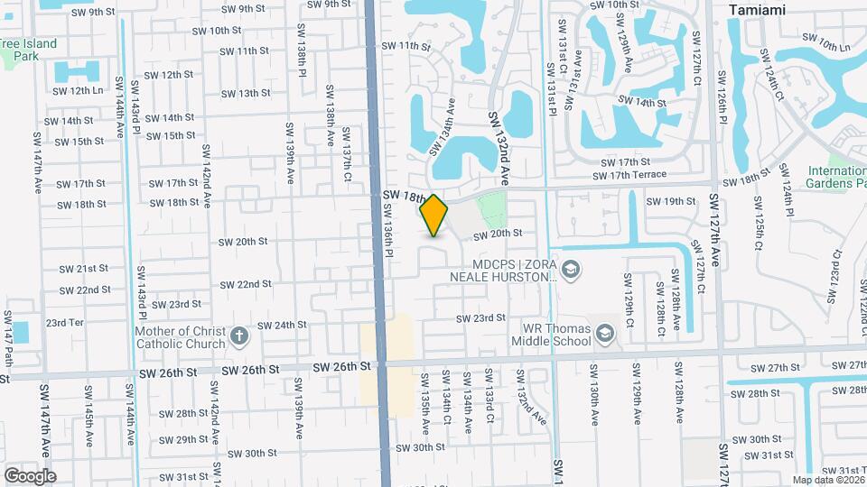 13445 SW 20th Terrace Mapa y Detalles de la Ubicación