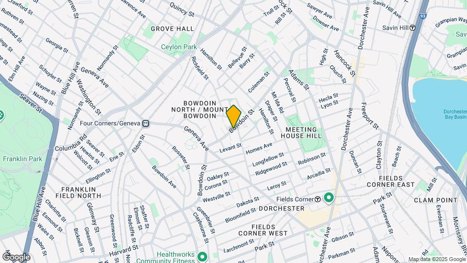 185 Bowdoin St, Unit 186 Bowdoin unit 2 Map and Location Details
