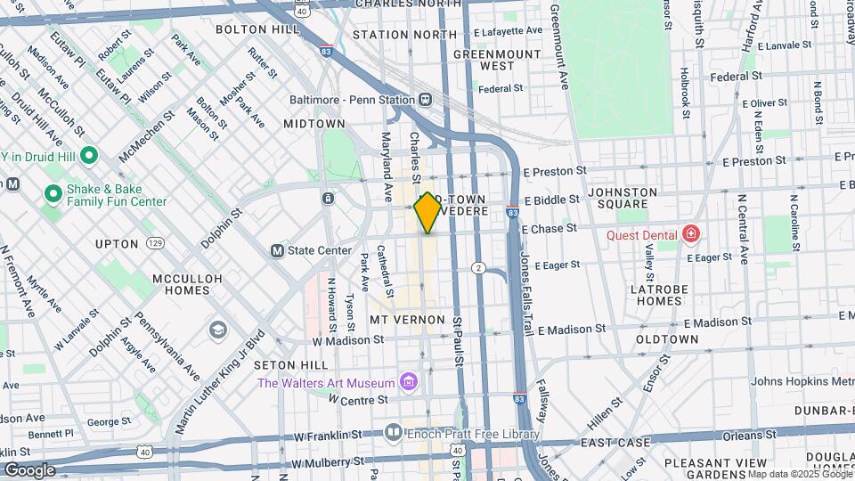 1 E Chase St, Unit 814 Mapa y Detalles de la Ubicación