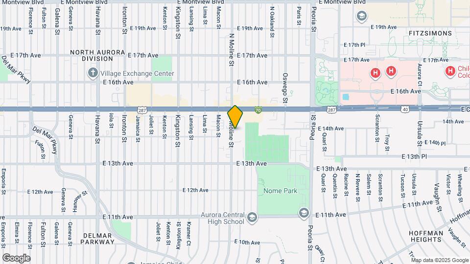 1410 N Moline St Map and Location Details