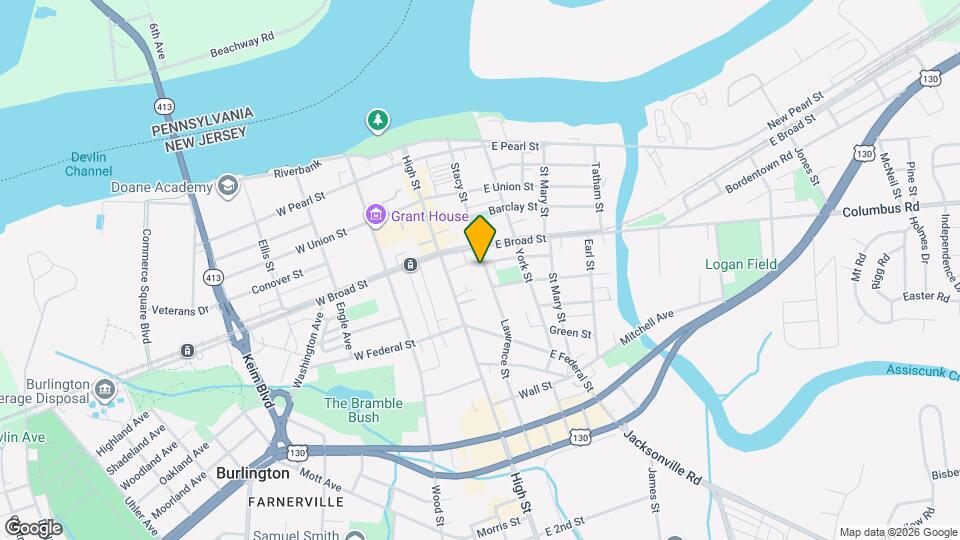 414 Lawrence St Map and Location Details