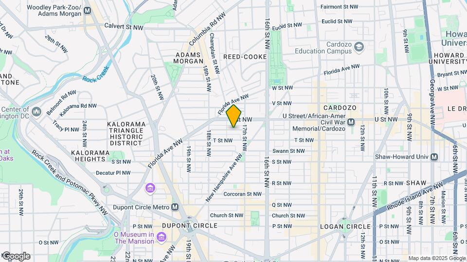1726 Willard St NW Map and Location Details