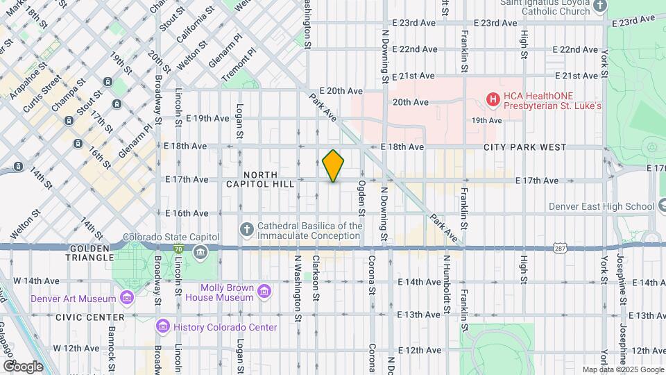 836 E 17th Ave Mapa y Detalles de la Ubicación