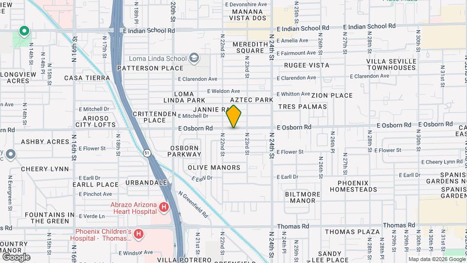 2221 E Osborn Rd Map and Location Details