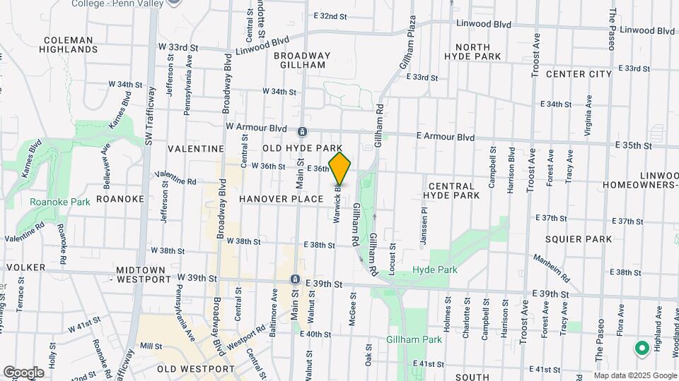 3647 Warwick Blvd Map and Location Details