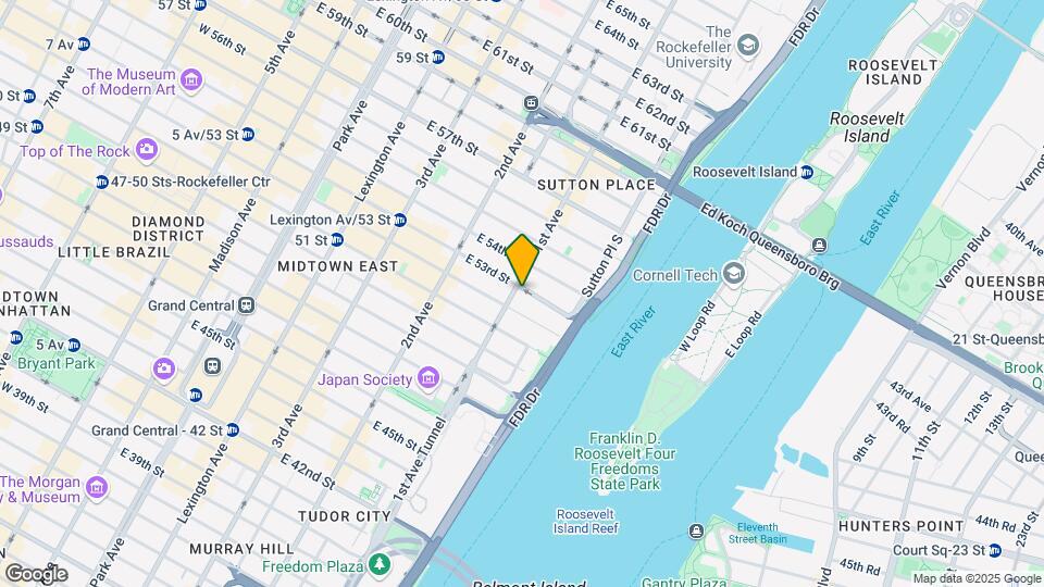 400 E 53rd St Mapa y Detalles de la Ubicación