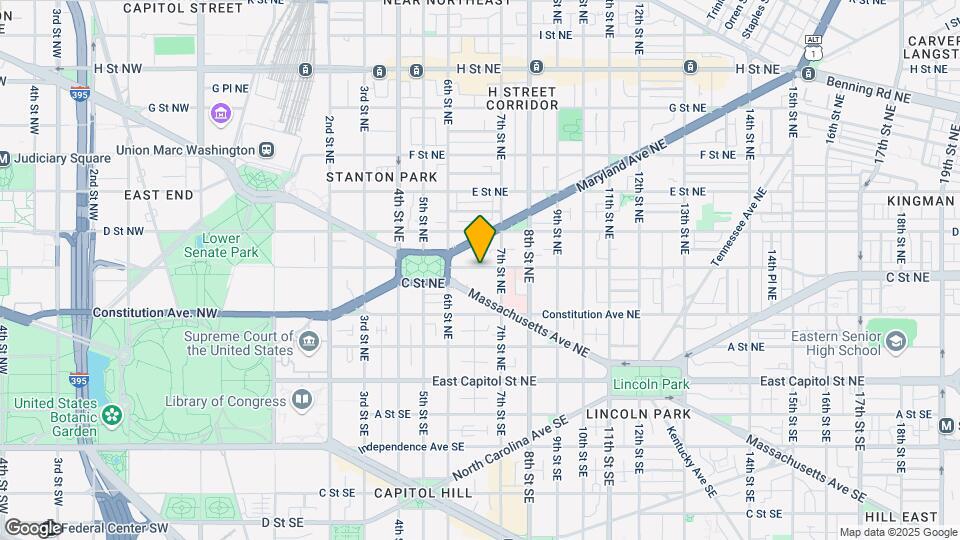 633 C St NE, Unit Downstairs Map and Location Details