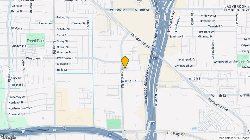 1300 N Post Oak Rd Map and Location Details