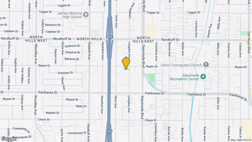 8845 Langdon Ave Map and Location Details
