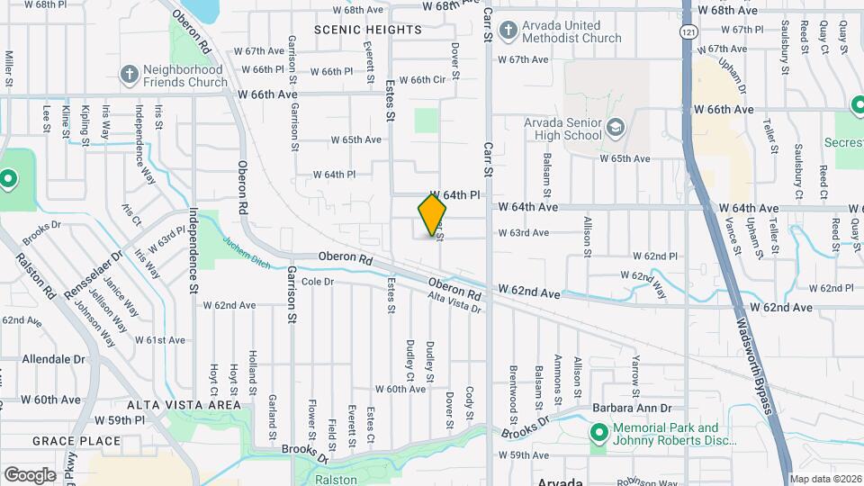 8616 W 62nd Pl Map and Location Details