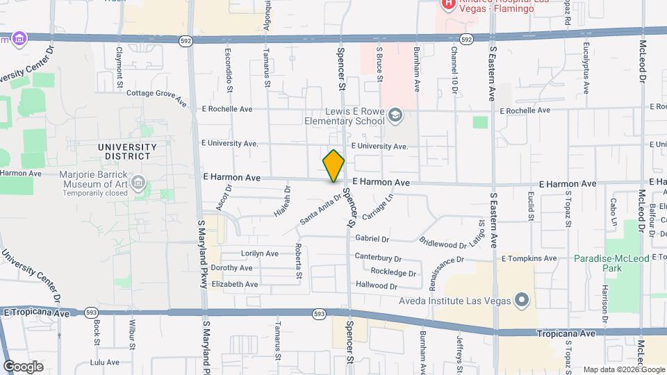 1773 E Harmon Ave Mapa y Detalles de la Ubicación