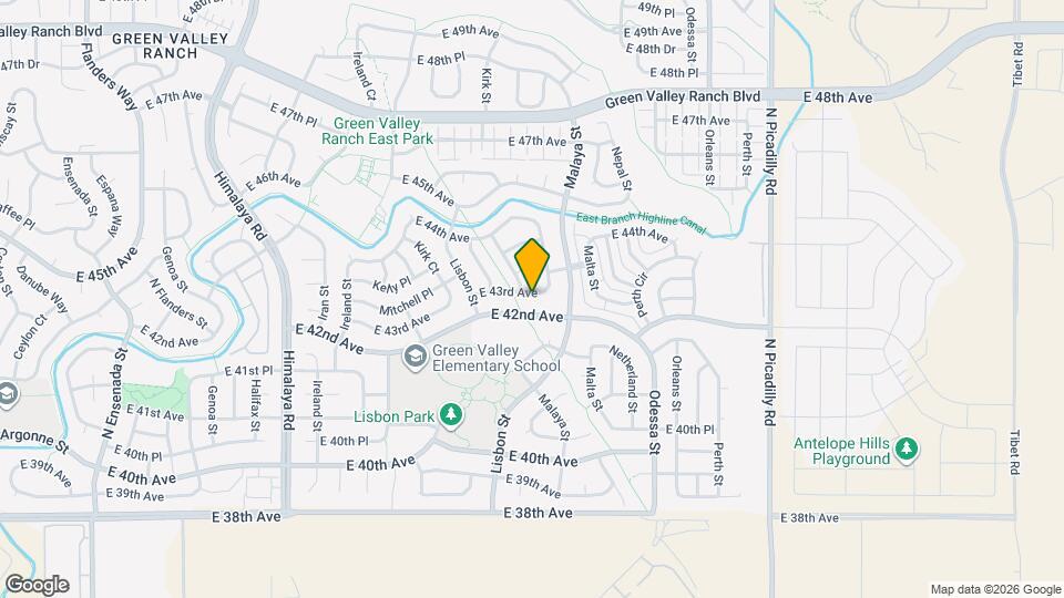 20922 E 43rd Ave Map and Location Details