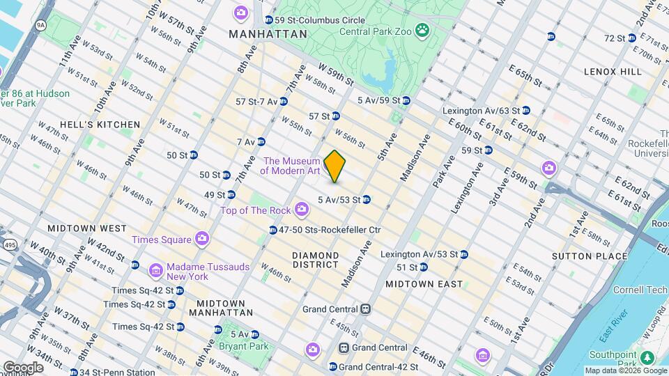 20 W 53rd St Map and Location Details