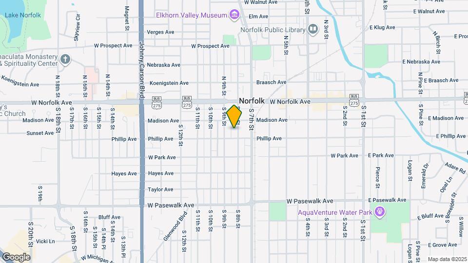 210 S 8th St Map and Location Details