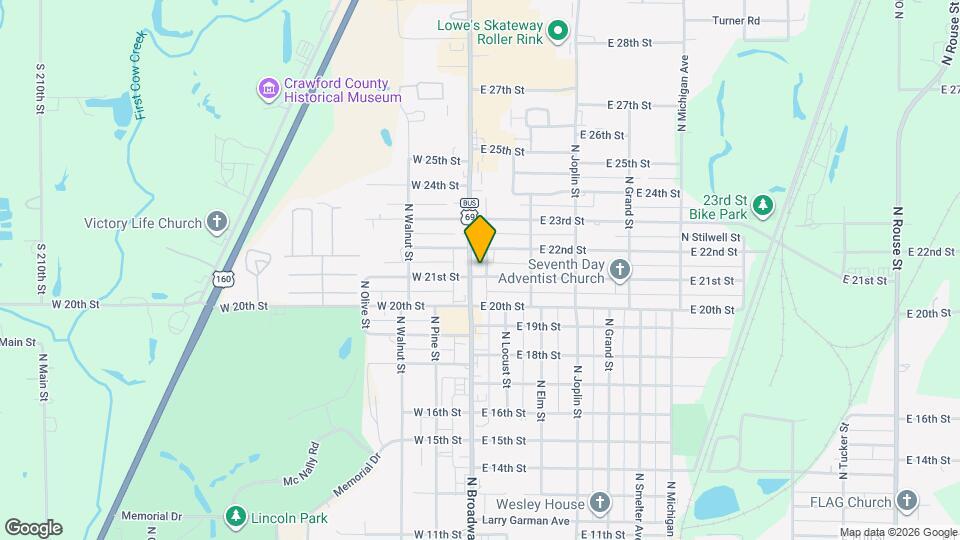 2104 N Broadway St Map and Location Details