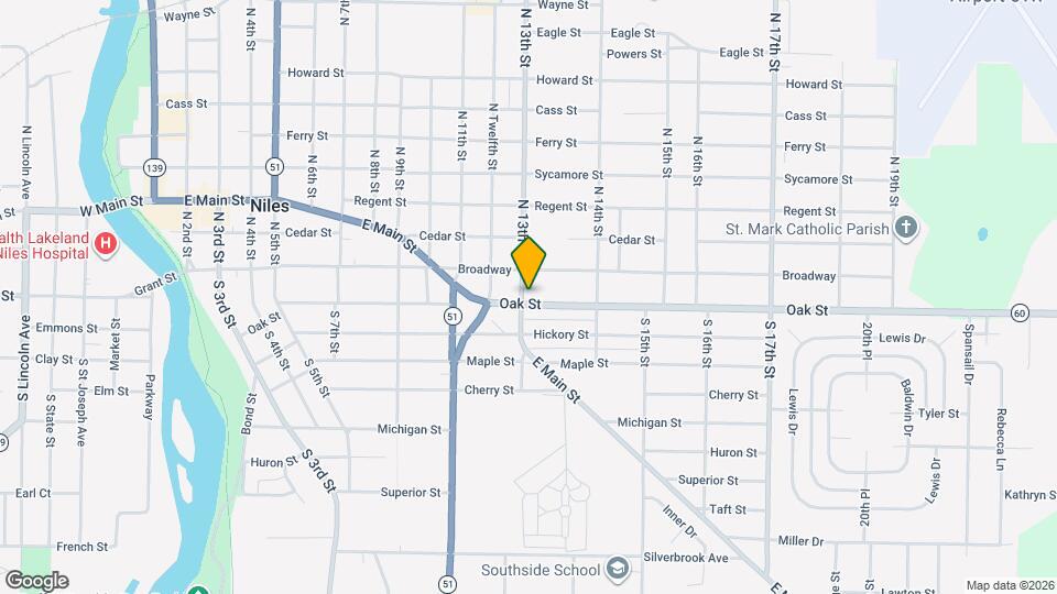 1301 Oak St, Unit 2 Mapa y Detalles de la Ubicación