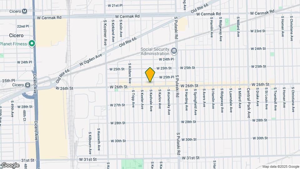 4132 W 26th St, Unit 3rd Floor Map and Location Details