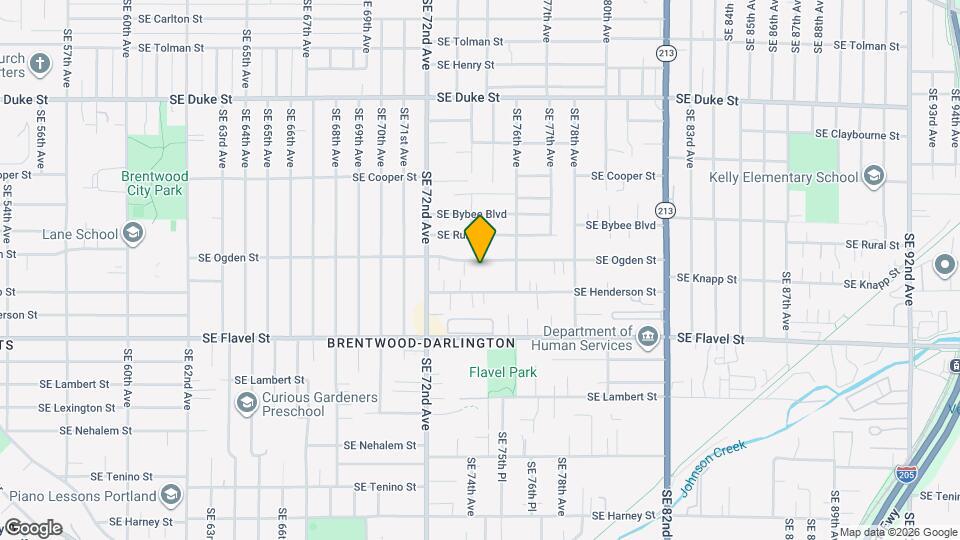 7414 SE Ogden St Map and Location Details