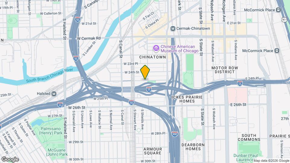 309 W 24th Pl Map and Location Details