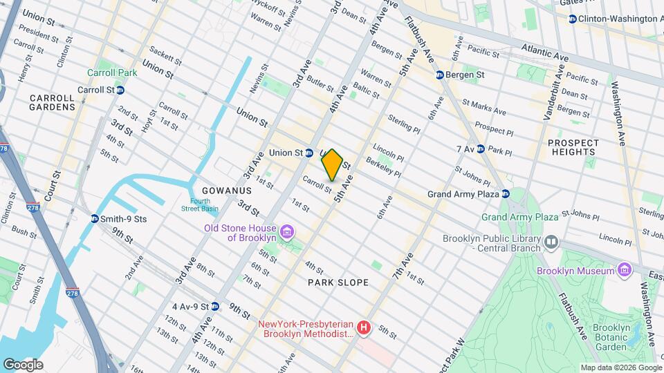 599 Carroll St, Unit 3 Map and Location Details