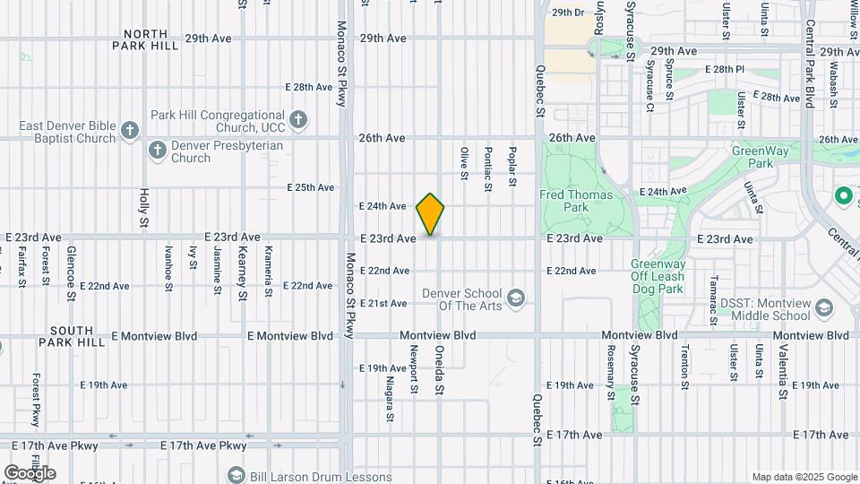 6840 E 23rd Ave Map and Location Details