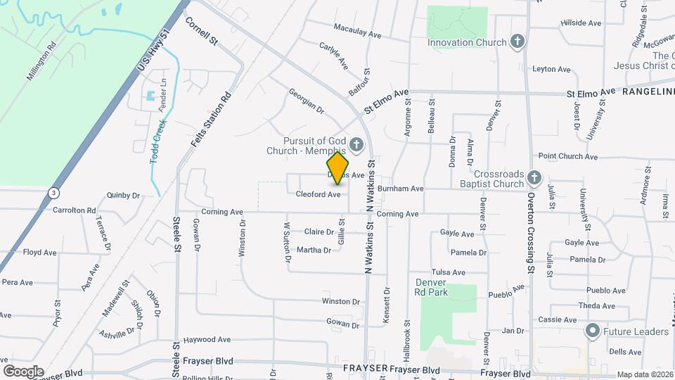 1756 Cleoford Ave Map and Location Details