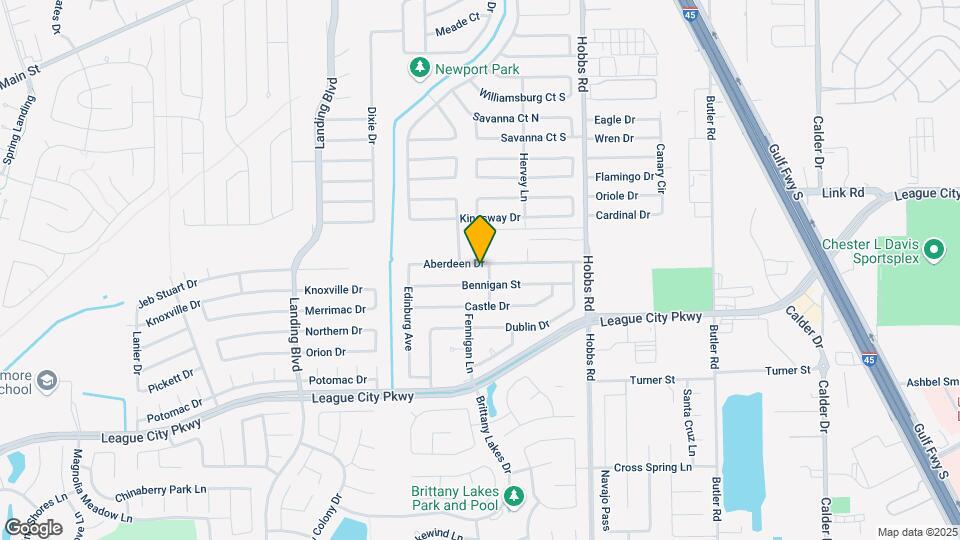 2121 Aberdeen Dr Map and Location Details