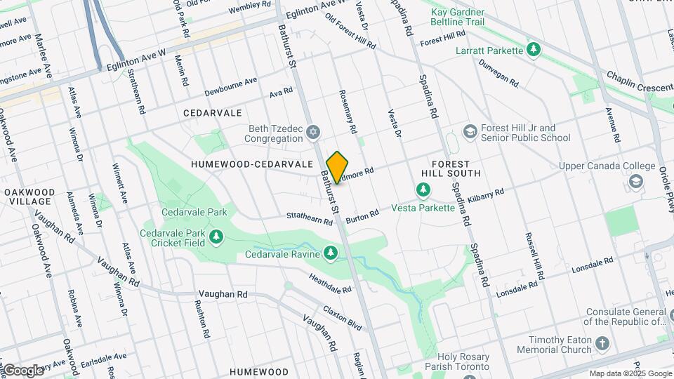 1645 Bathurst St Map and Location Details