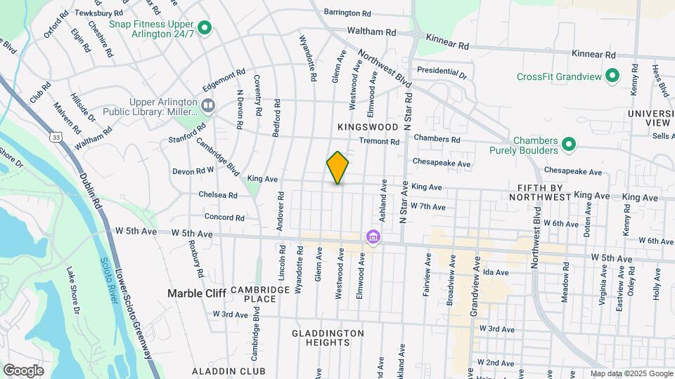 1705 King Ave Mapa y Detalles de la Ubicación