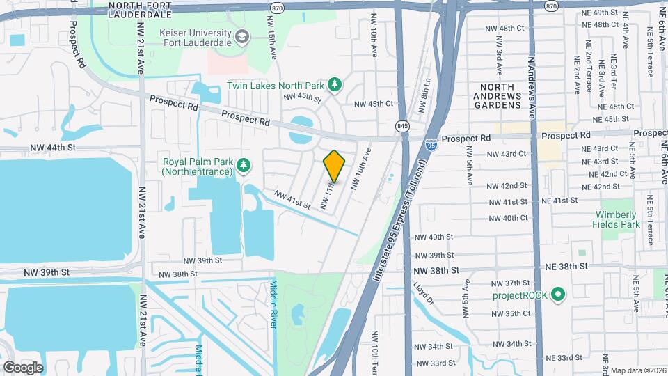 4180 NW 11th Ave Map and Location Details