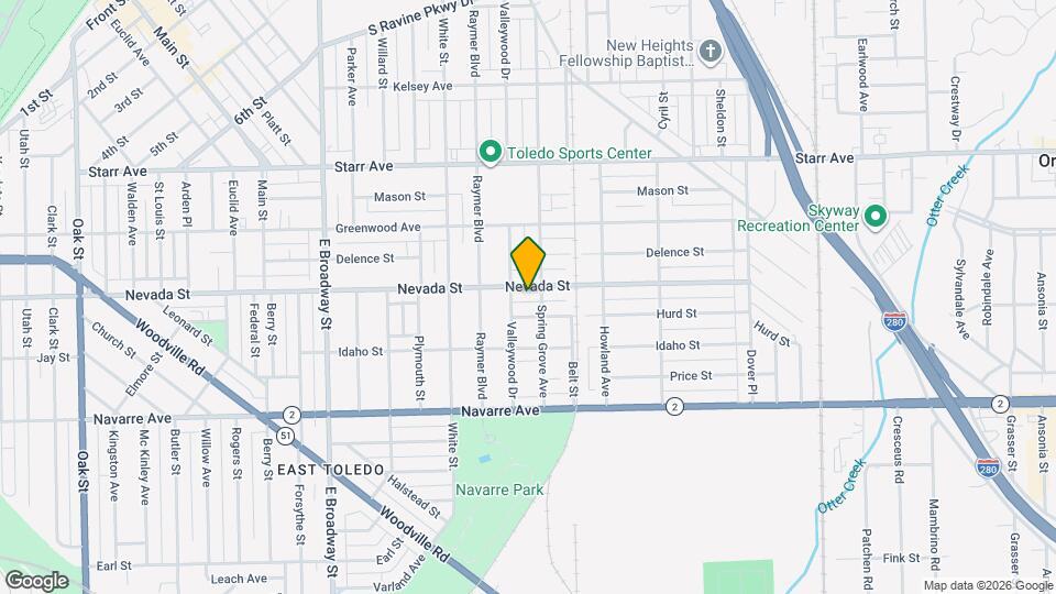 1614 Nevada St Map and Location Details