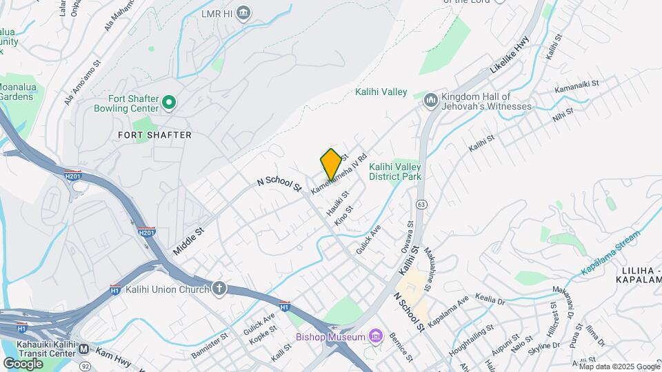 1645 Kamehameha IV Rd Map and Location Details