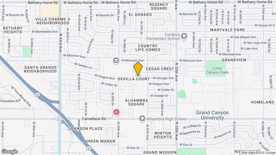 3734 W Oregon Ave Map and Location Details