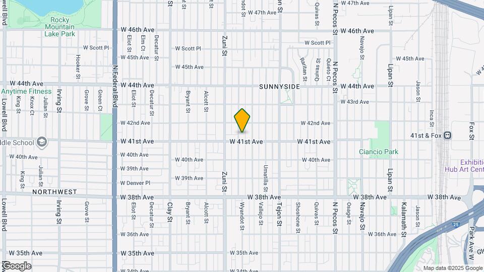 4118 Wyandot St Map and Location Details