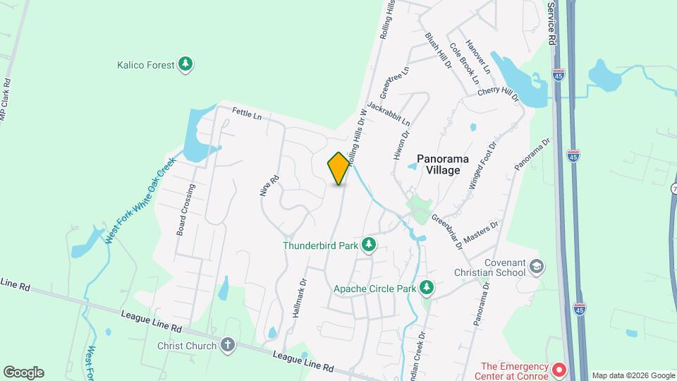 401 Rolling Hills Dr W Map and Location Details