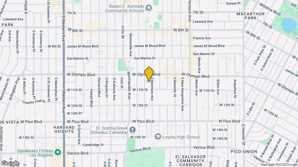 1037 1/2 S Kenmore Ave Mapa y Detalles de la Ubicación