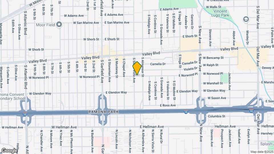 1600 S Sierra Vista Ave Mapa y Detalles de la Ubicación