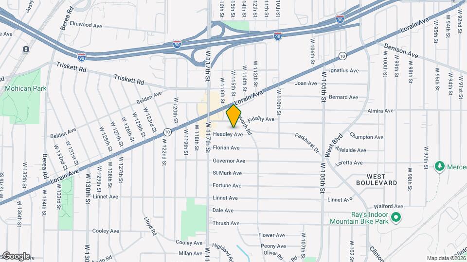 11408 Headley Ave Map and Location Details