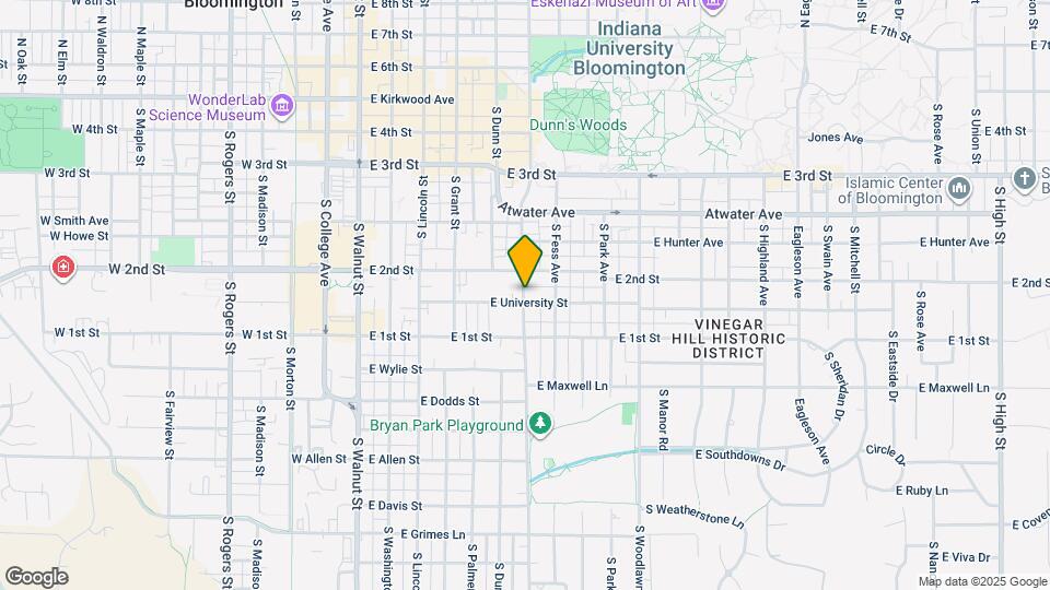 601 E University St Map and Location Details