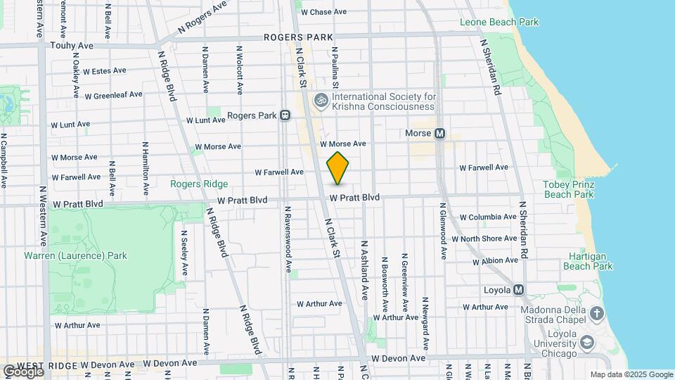 1652 W Pratt Blvd Map and Location Details