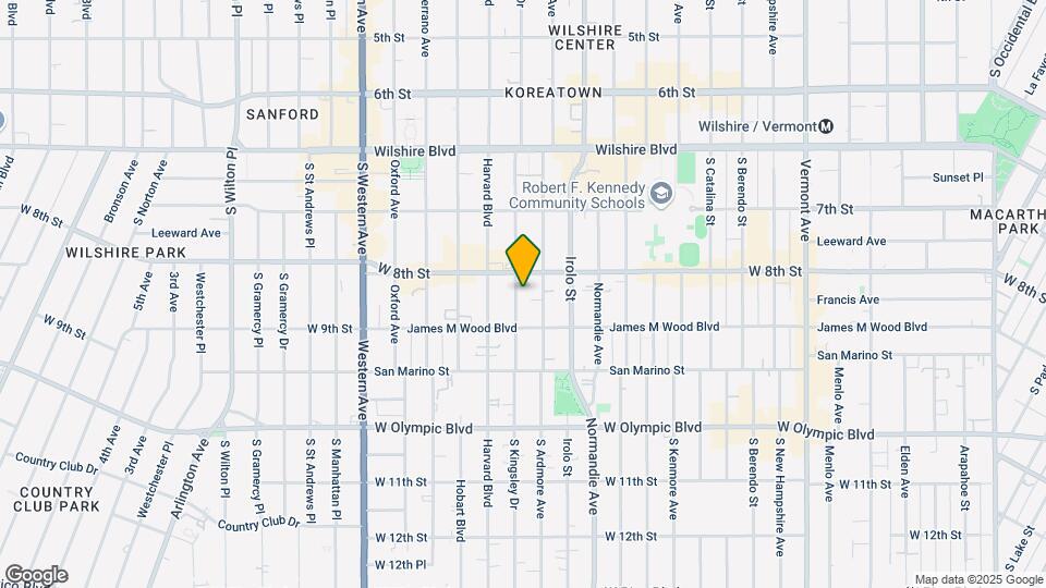 820 S Kingsley Dr Map and Location Details