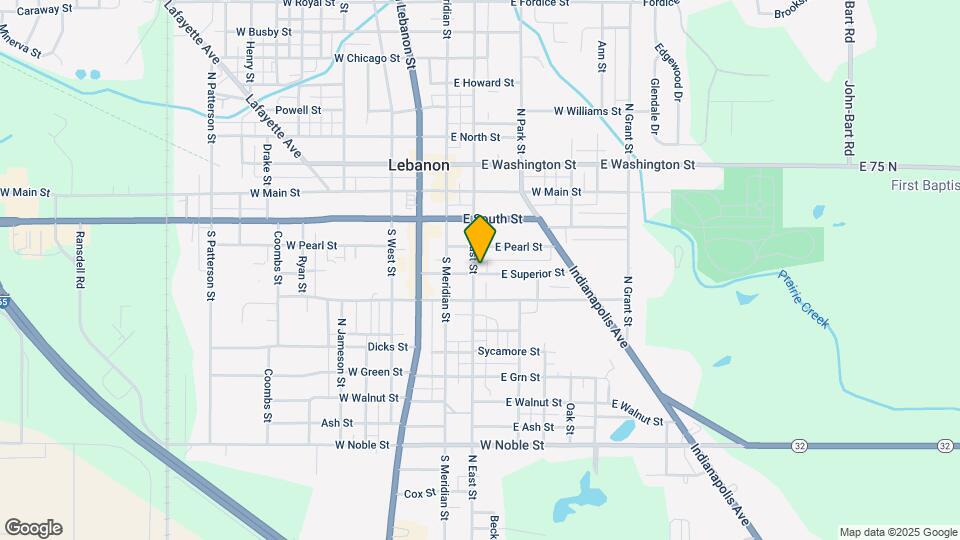 323 S East St Map and Location Details