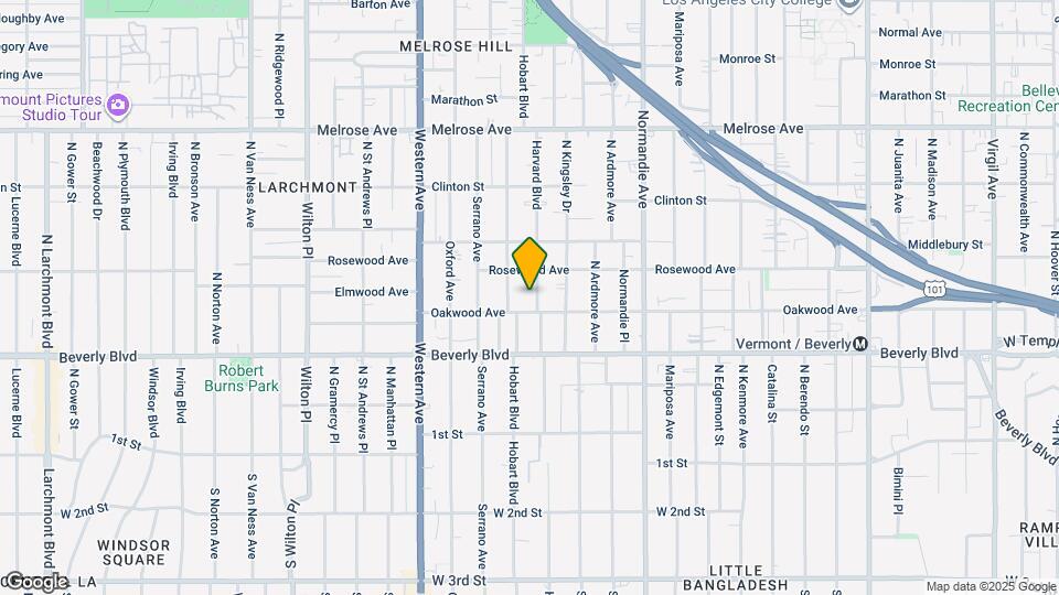 413 N Harvard Blvd Map and Location Details