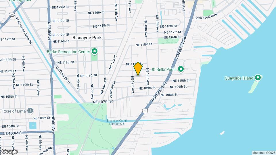 1230 NE 110th Terrace Map and Location Details