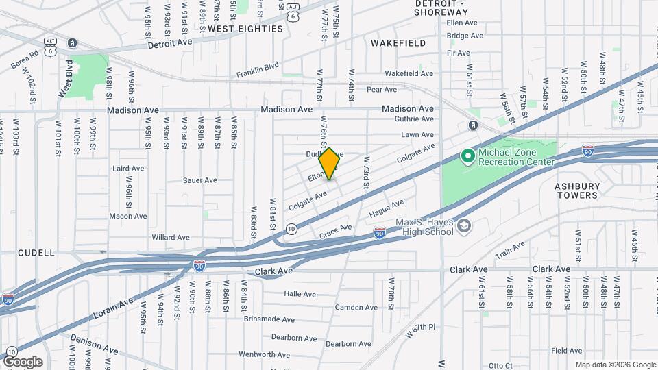 7612 Colgate Ave Map and Location Details