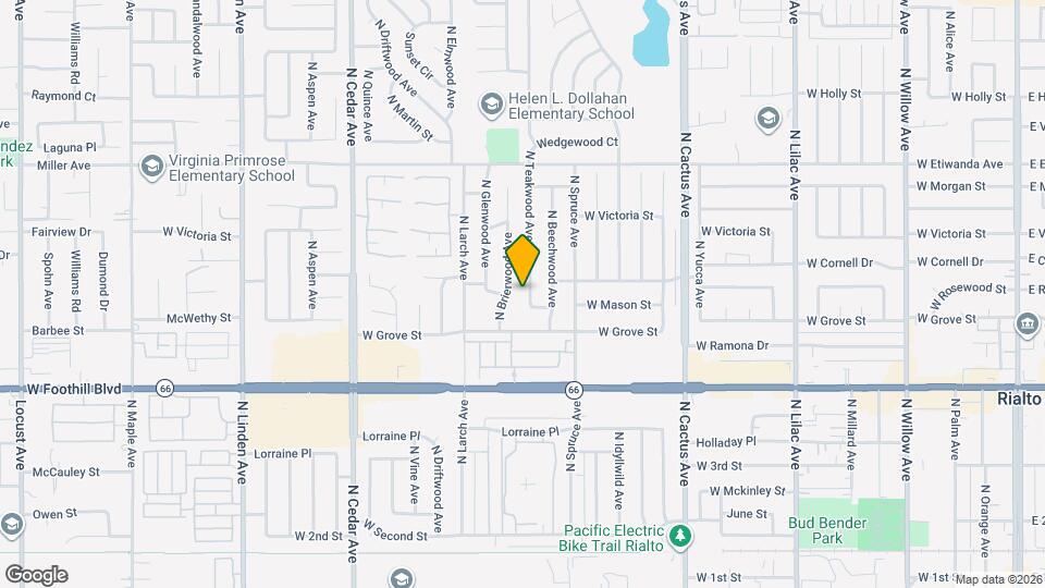 572 N Teakwood Ave Map and Location Details